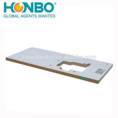 HB-070 metric measure bobbin tray front side bent edges industrial sewing machine table top