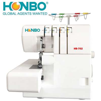 HB-702 Wholesale Top Quality 2/3/4 thread cover stitch  overlock sewing machine price